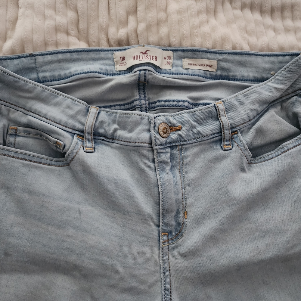 Hollister Blue High Rise Jeans with Soft Stretch